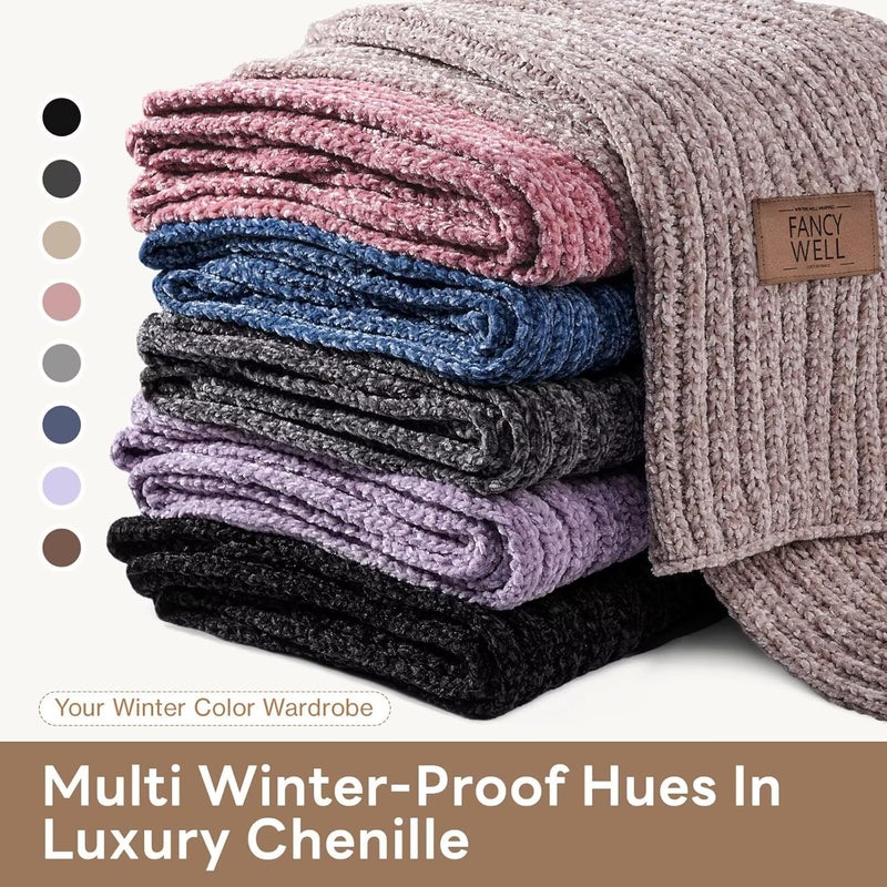 FANCY WELL Scarf for Women Winter - Chunky Scarf Oversized Chenille,Soft Long Scarves for Cold Weather,Gifts for Women - Image 5